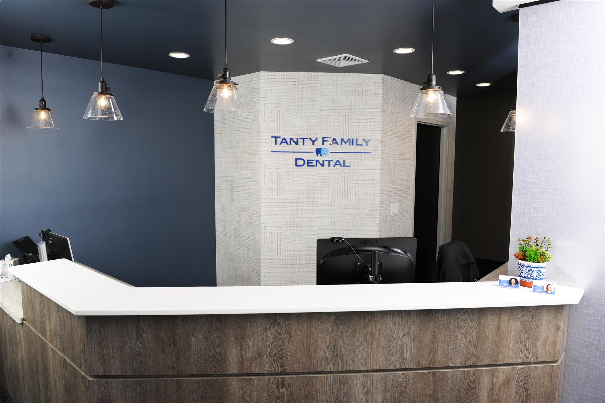 Reception waiting lobby Tanty Family Dental